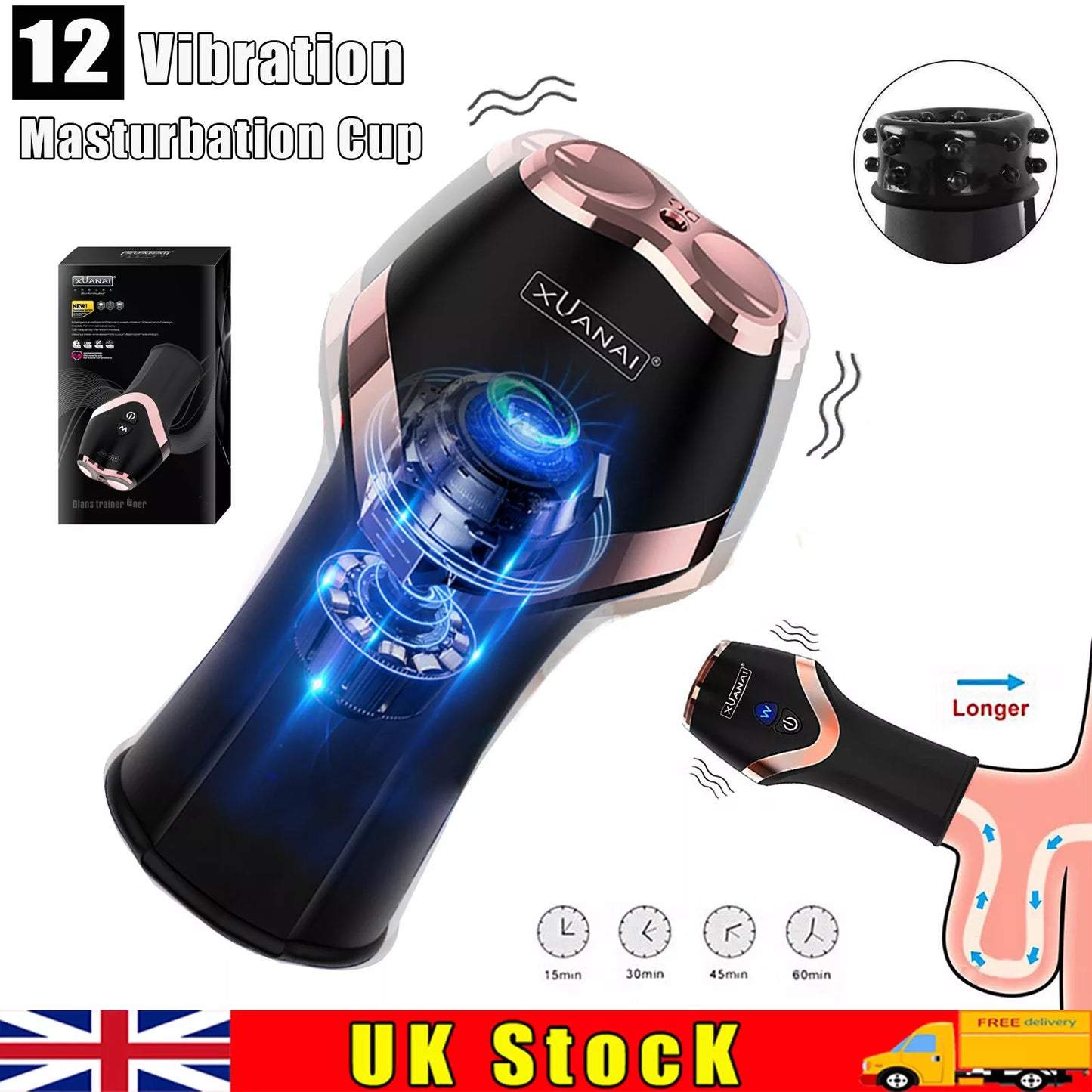 Pocket Pussy Automatic Handsfree Male Masturbator Cups Stroker Sex Toys for Men