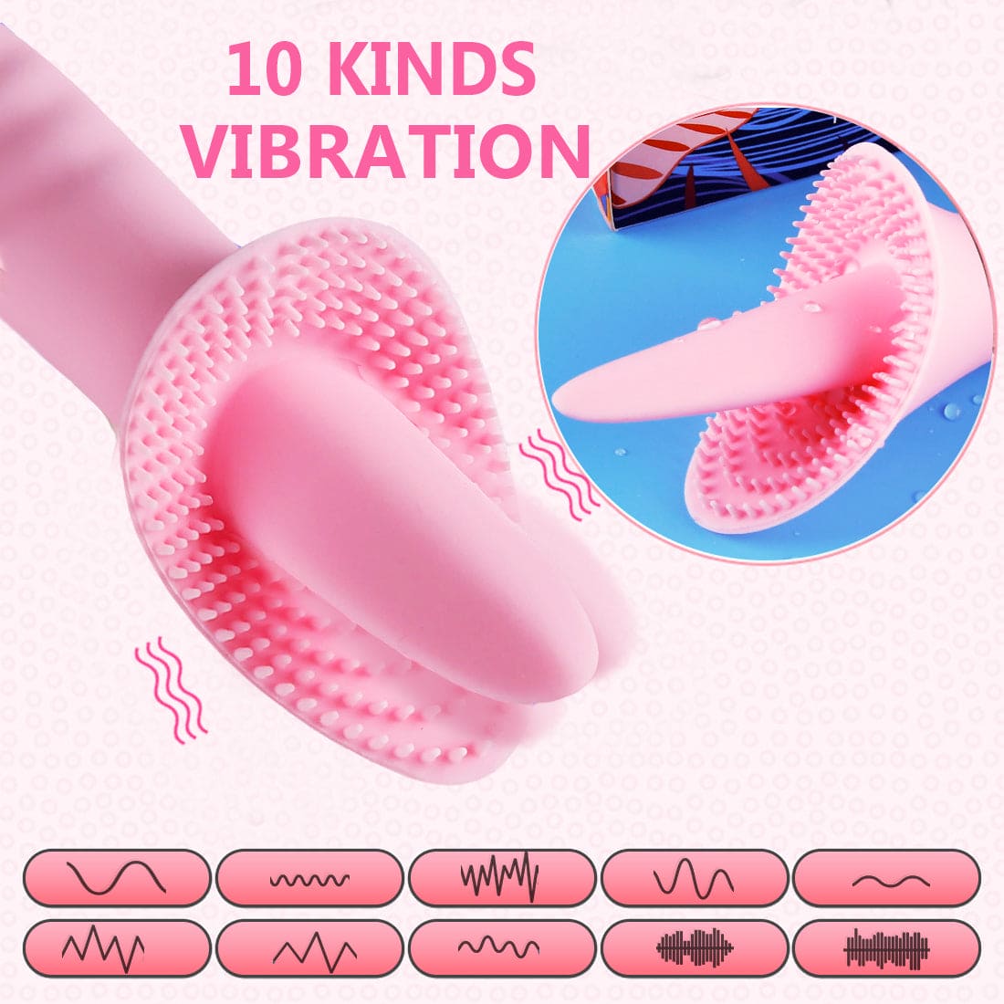 Vibrator Sex Toy for Women Tongue Licking G-Spot Massager Multispeed Rechargable