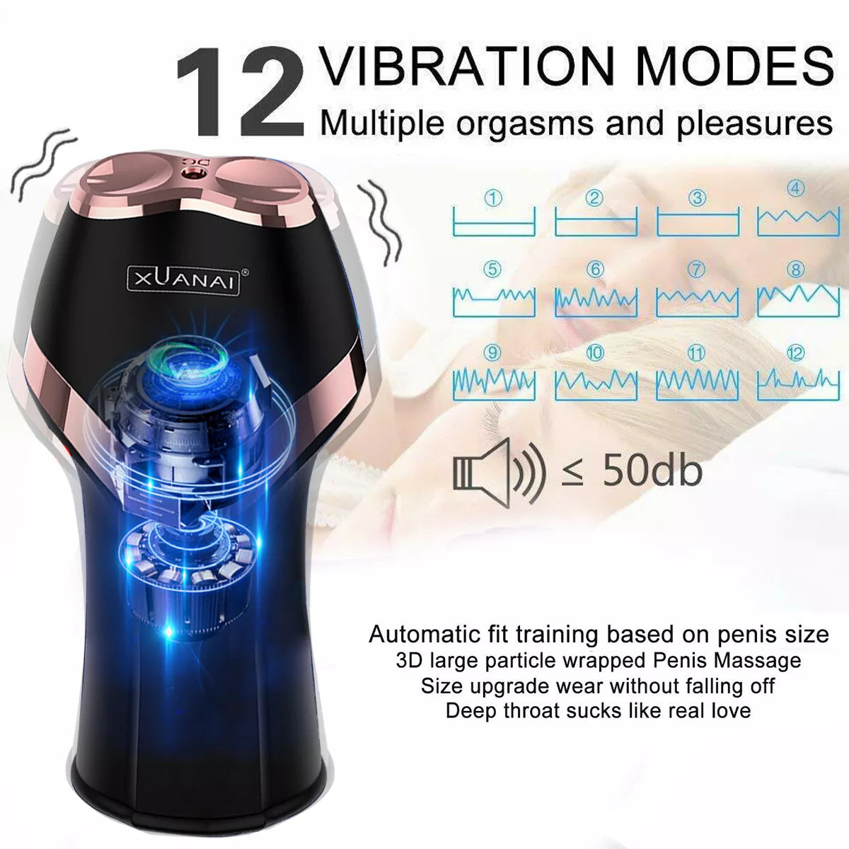 Pocket Pussy Automatic Handsfree Male Masturbator Cups Stroker Sex Toys for Men