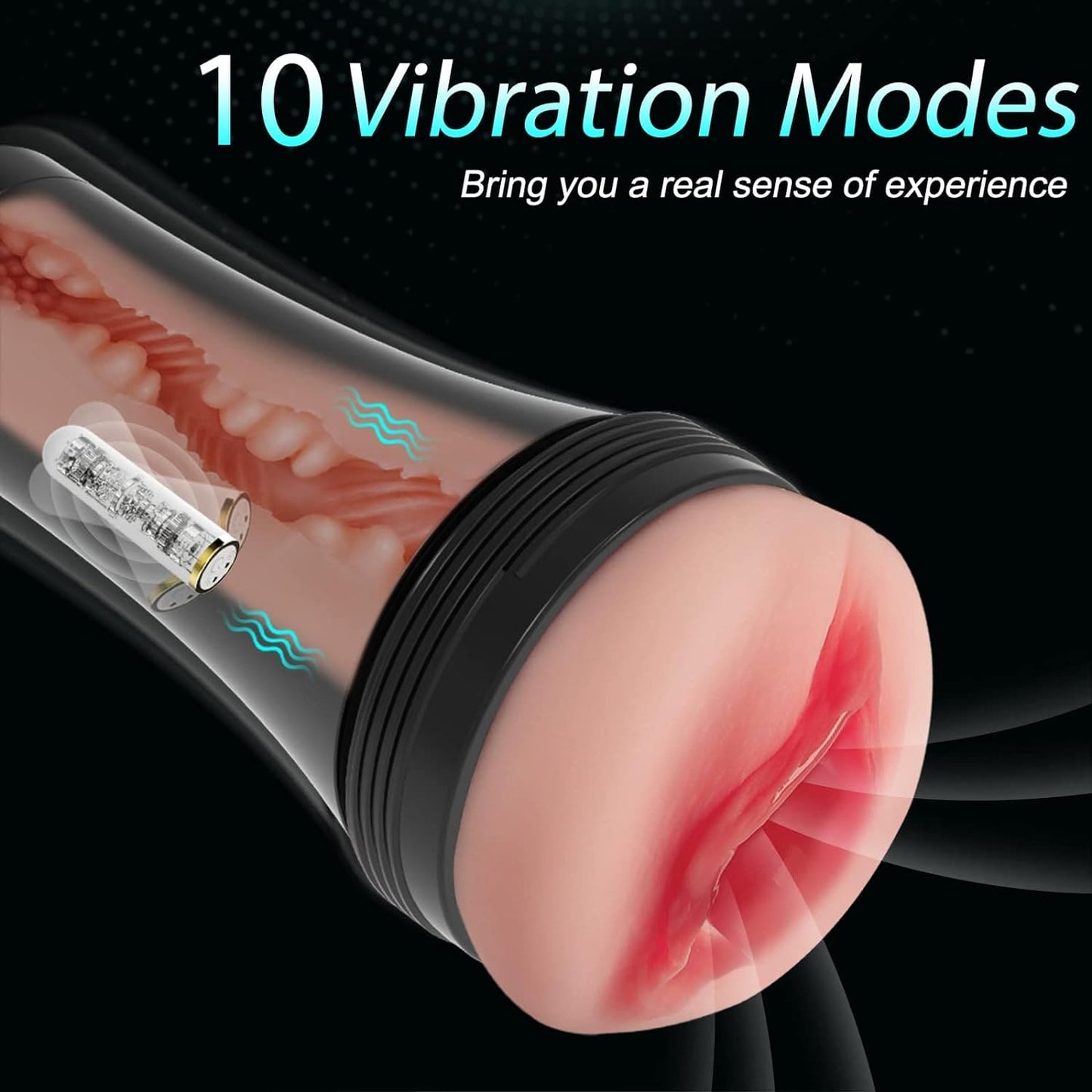 Pocket Pussy Masturbator Stroker Vagina Sex Toys Handsfree Male Cup Vibrator Men