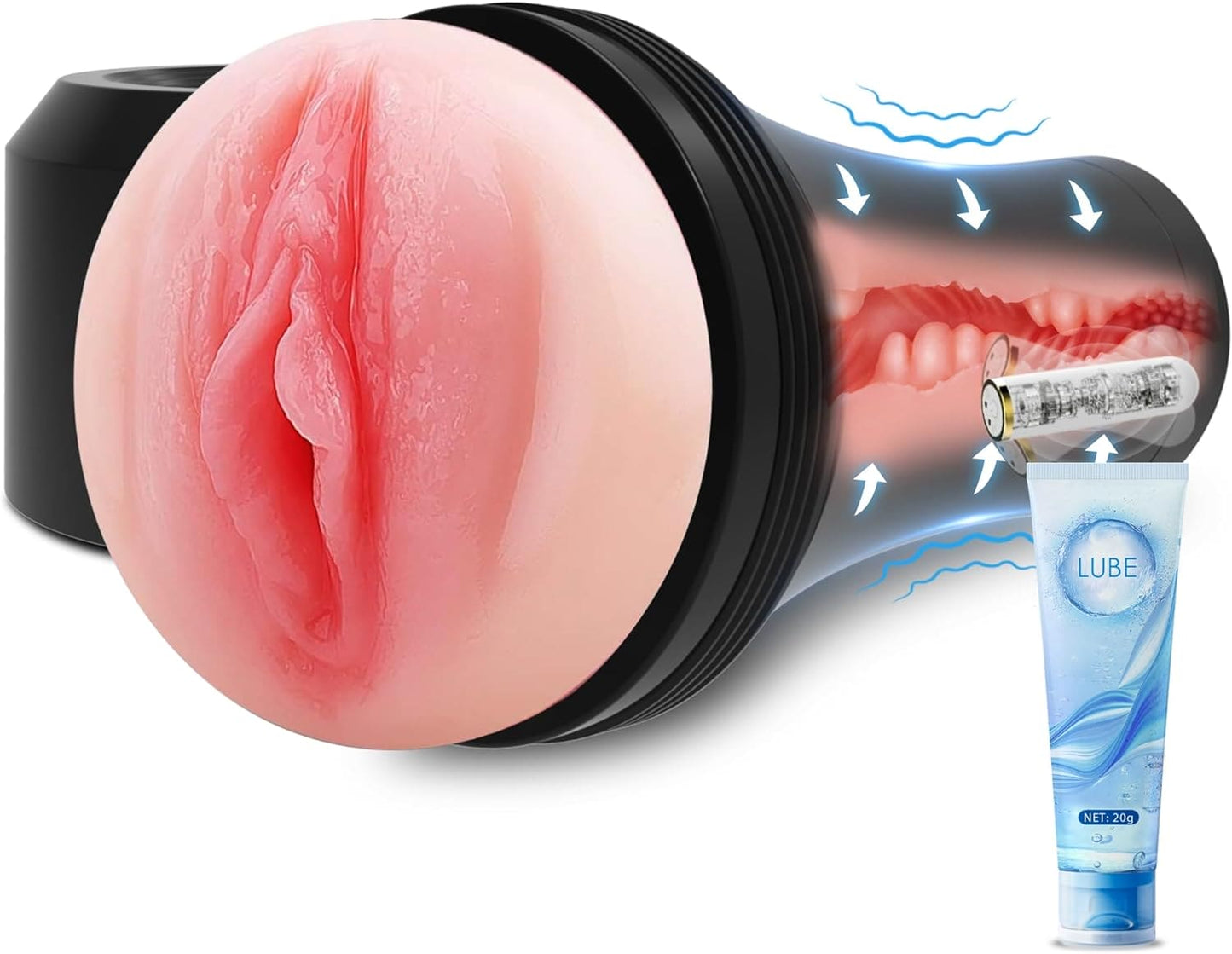 Pocket Pussy Masturbator Stroker Vagina Sex Toys Handsfree Male Cup Vibrator Men