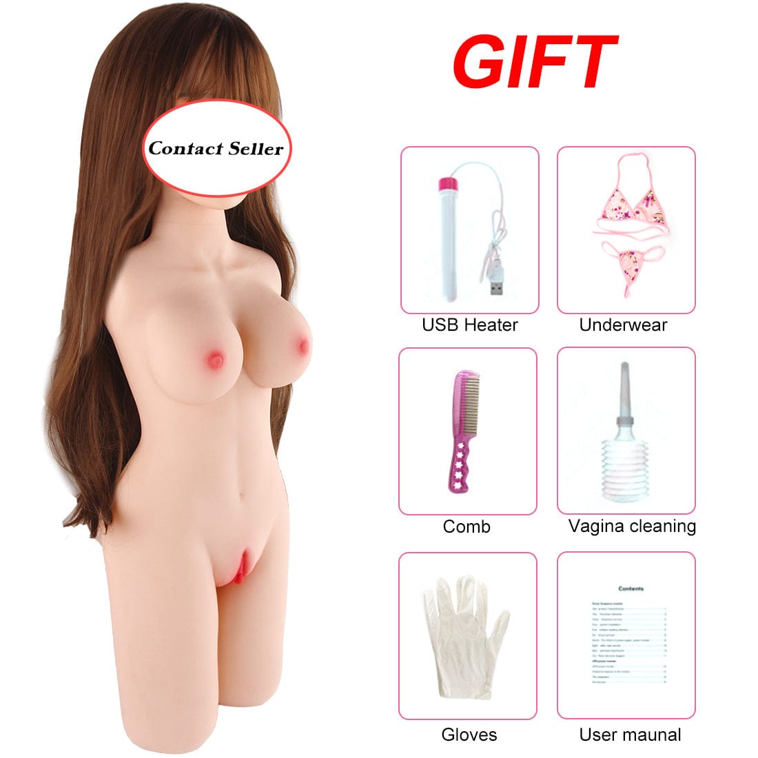 Big Sex Doll Realistic Head wig Include TPE Life Size Love Toys Dolls for Men Male Love Doll UK - secretera