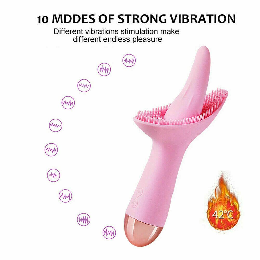 Vibrator Sex Toy for Women Tongue Licking G-Spot Massager Multispeed Rechargable