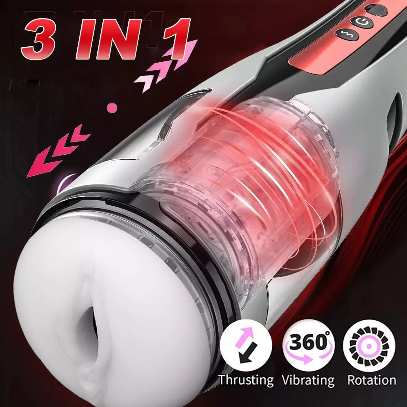 Male Masturbators Automatic HandsFree Telescopic Cup Sucking Stroker Men Sex Toy