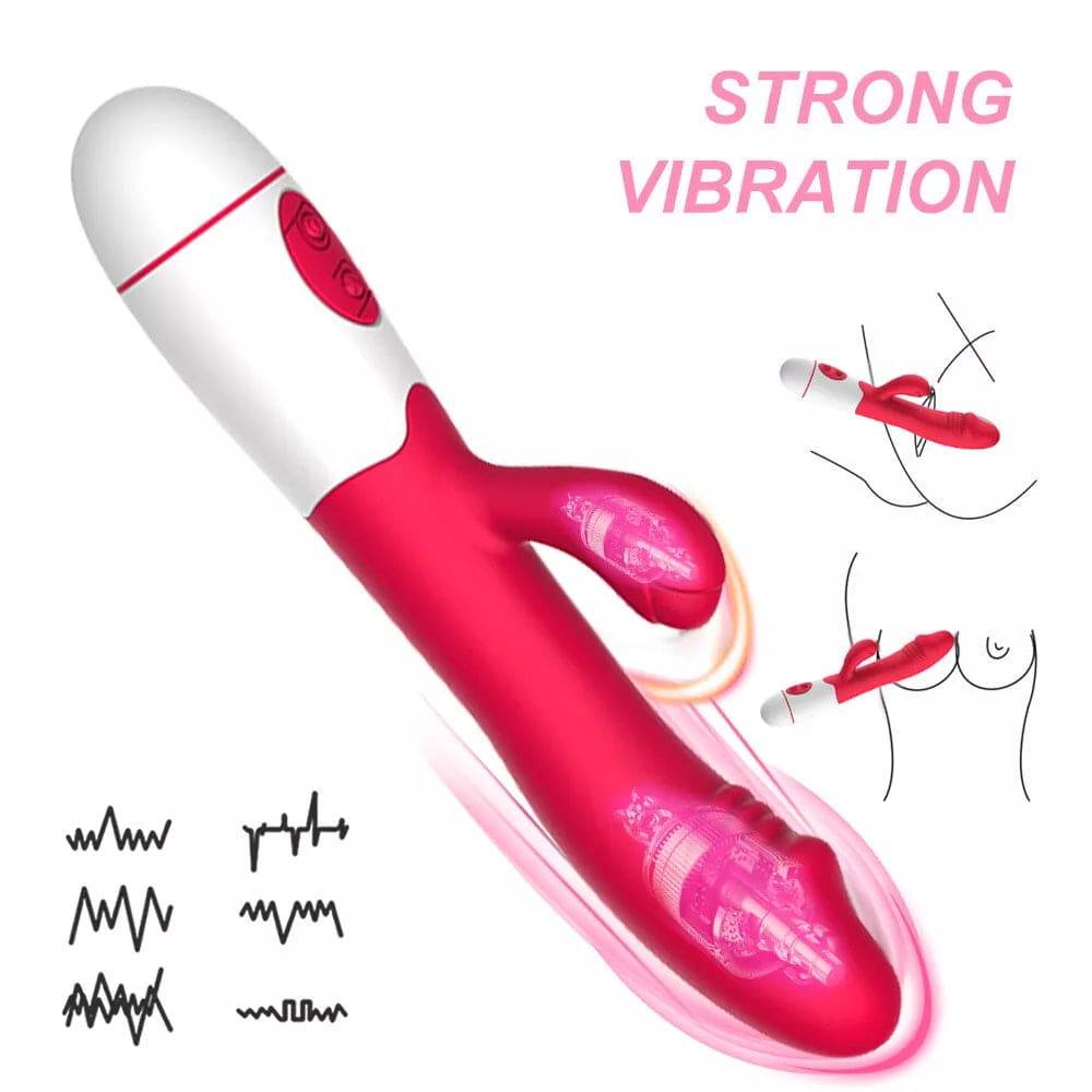 Rabbit Vibrator G-spot Dildo Vibe Waterproof Massager Sex Toy for Women Female