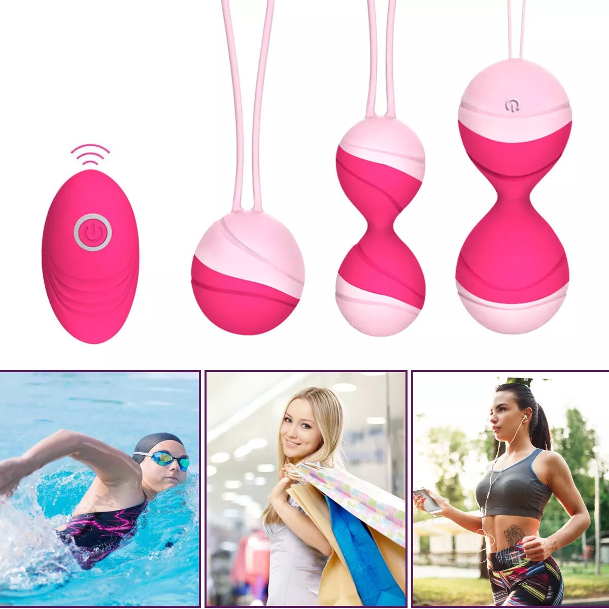 Kegel exercise vibrating ball