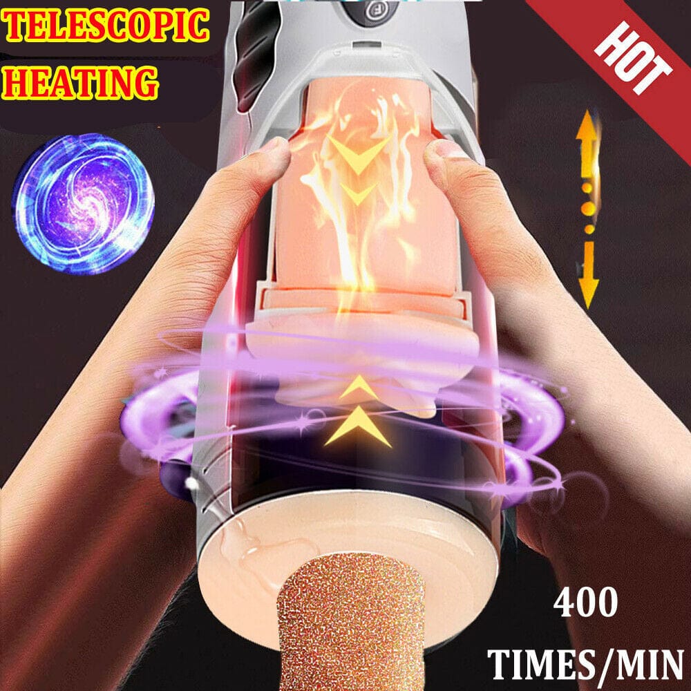 Automatic HandsFree Male Men Masturbaters Vibrator Heating Blowjob Stroker Cup Men Sex Toys - secretera