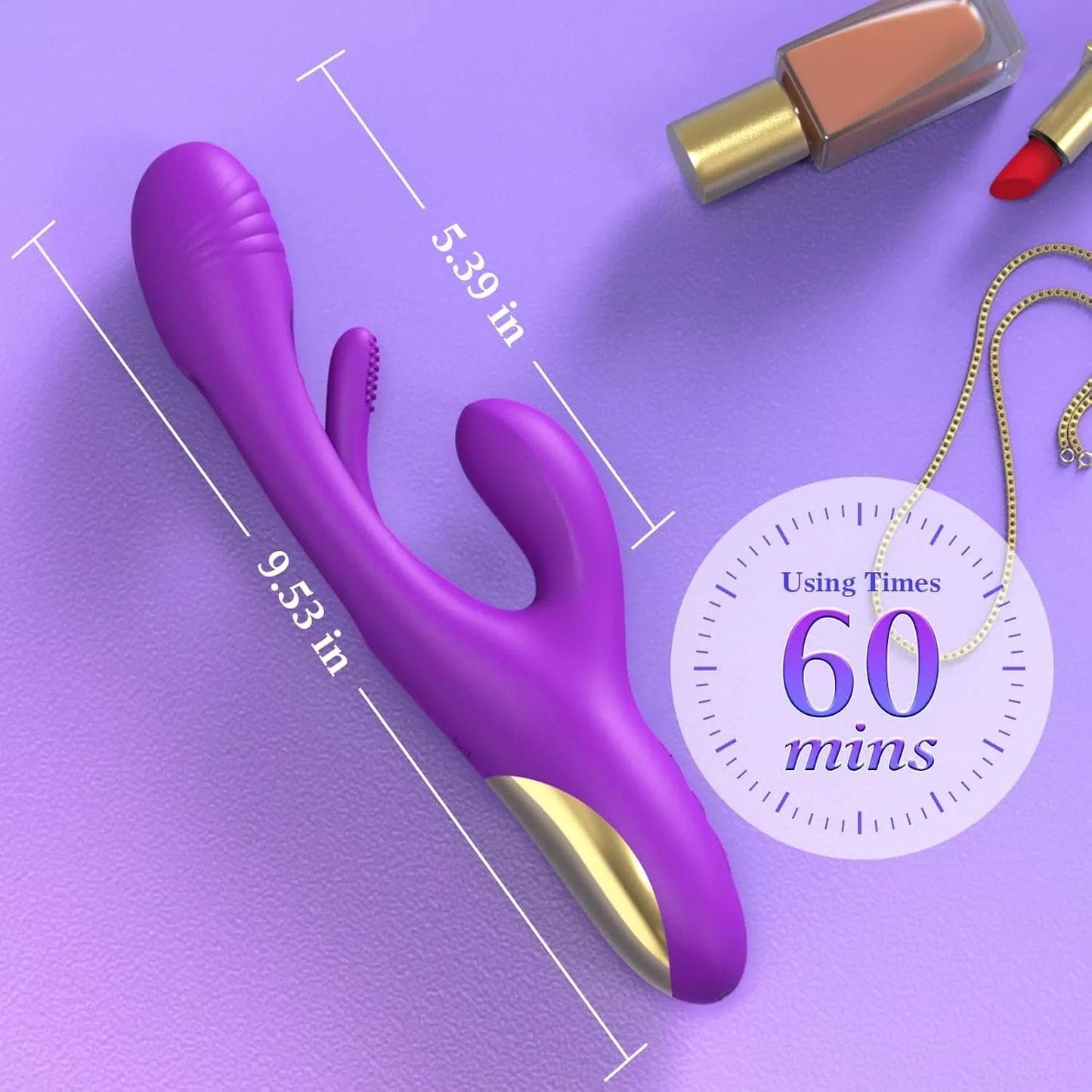 Tapping Rabbit G-spot Vibrator Clit Flapping Dildo Stimulator Women Sex Toys