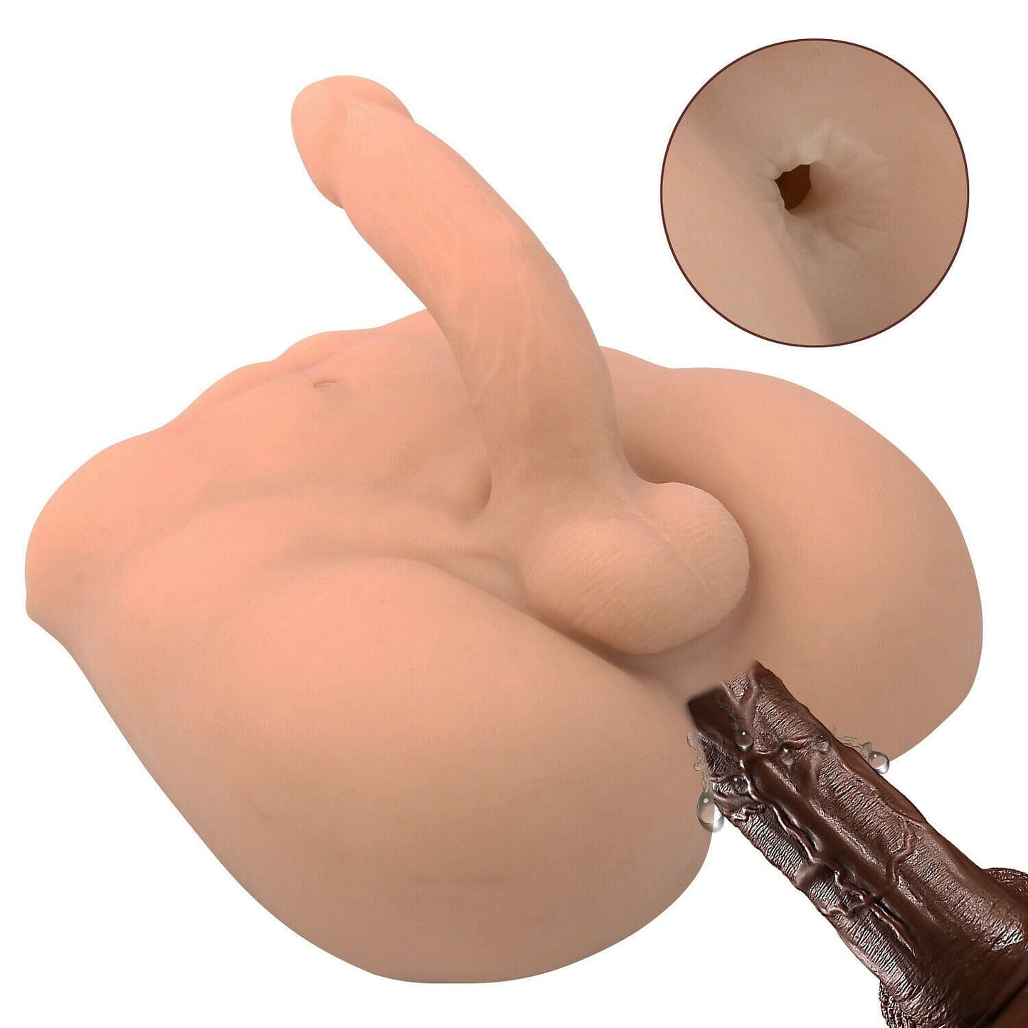 Realistic Erotic Insertable 7' Anal Dildo Penis Soft G-Spot Dick Ass Stimulator - Yourlovelychoices