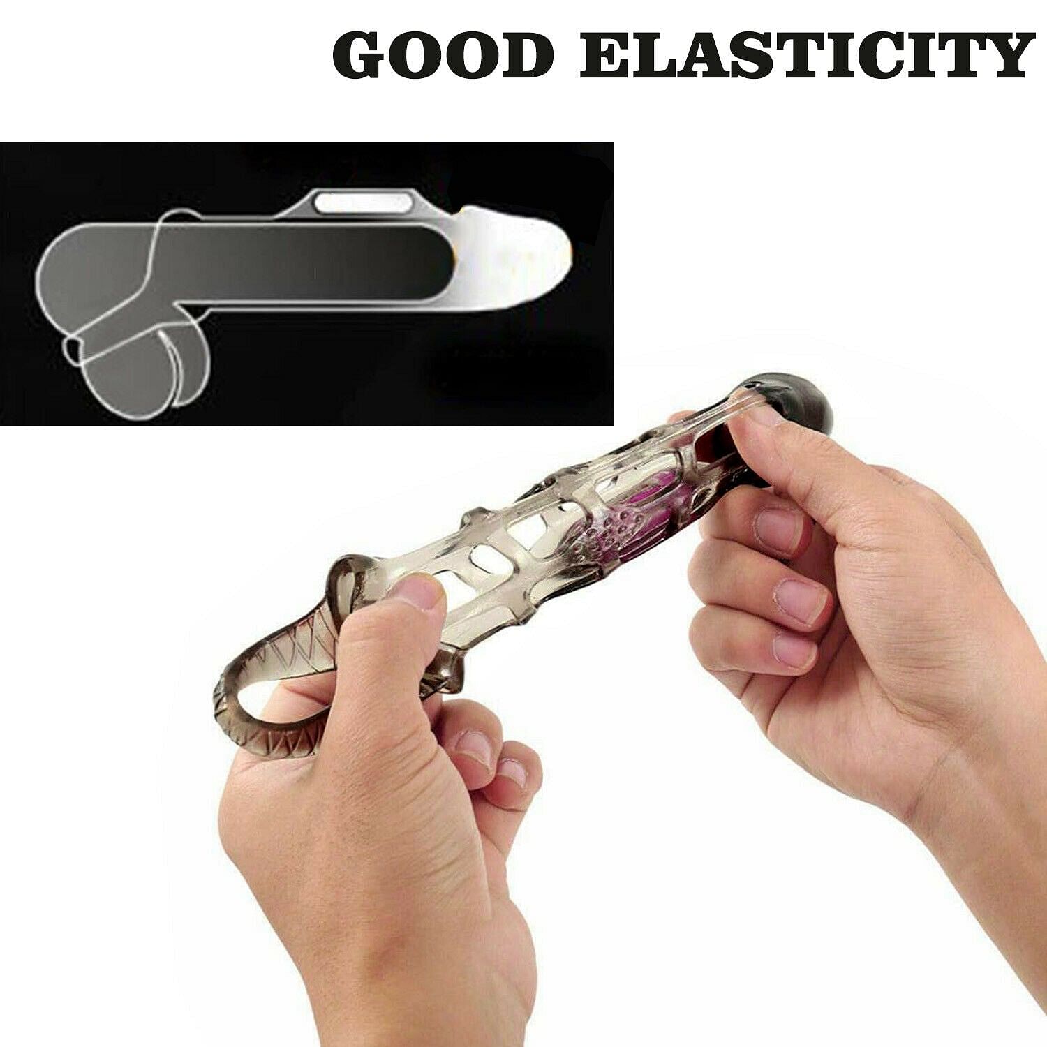 Longer Penis Sleeve Cock Ring G-Spot Vibrator Extender Adults Sex Toys Vibrating - Yourlovelychoices