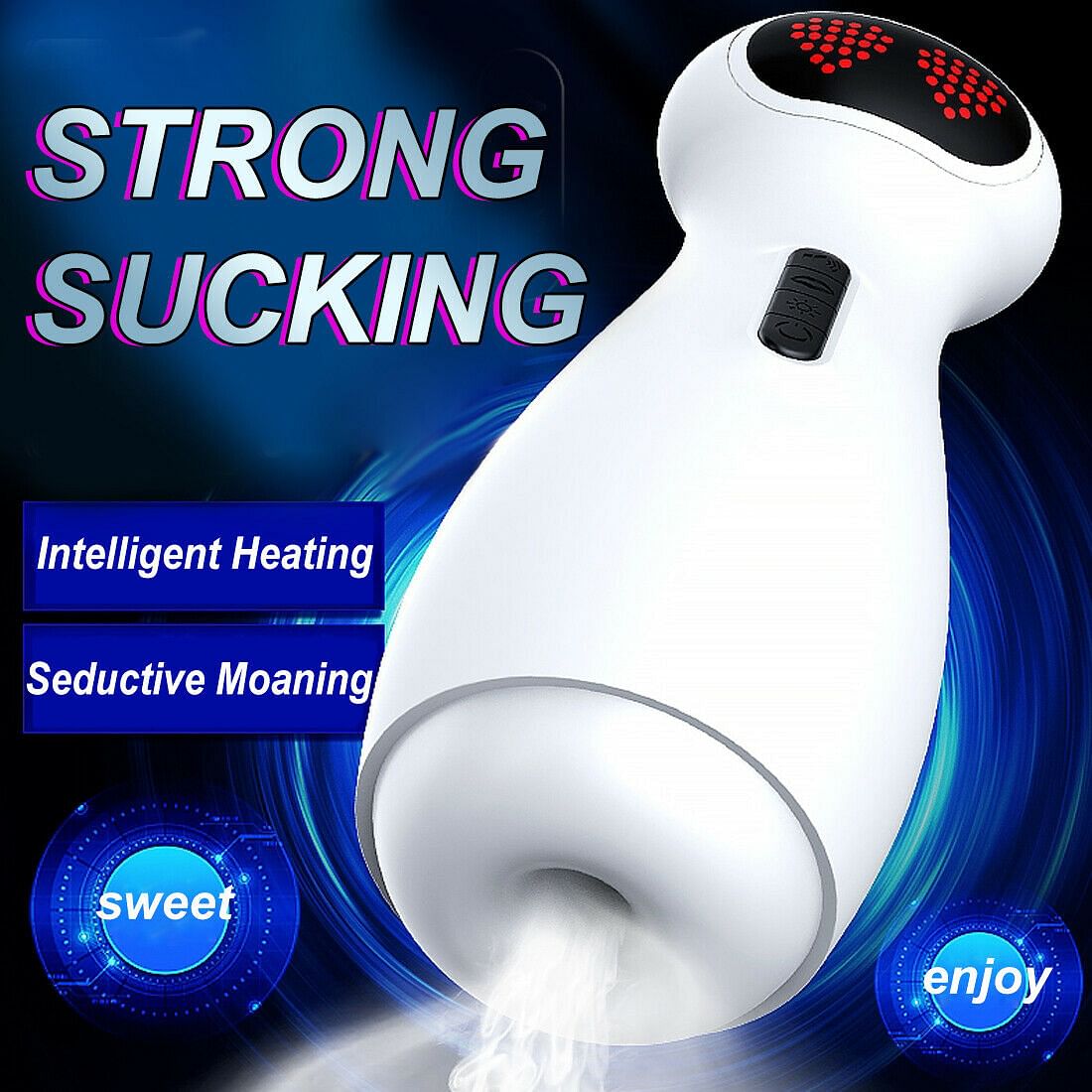 Powerful Clip Sucking Telescopic Masturbator Cup Vacuum Heating Sex Toy for Men - Yourlovelychoices