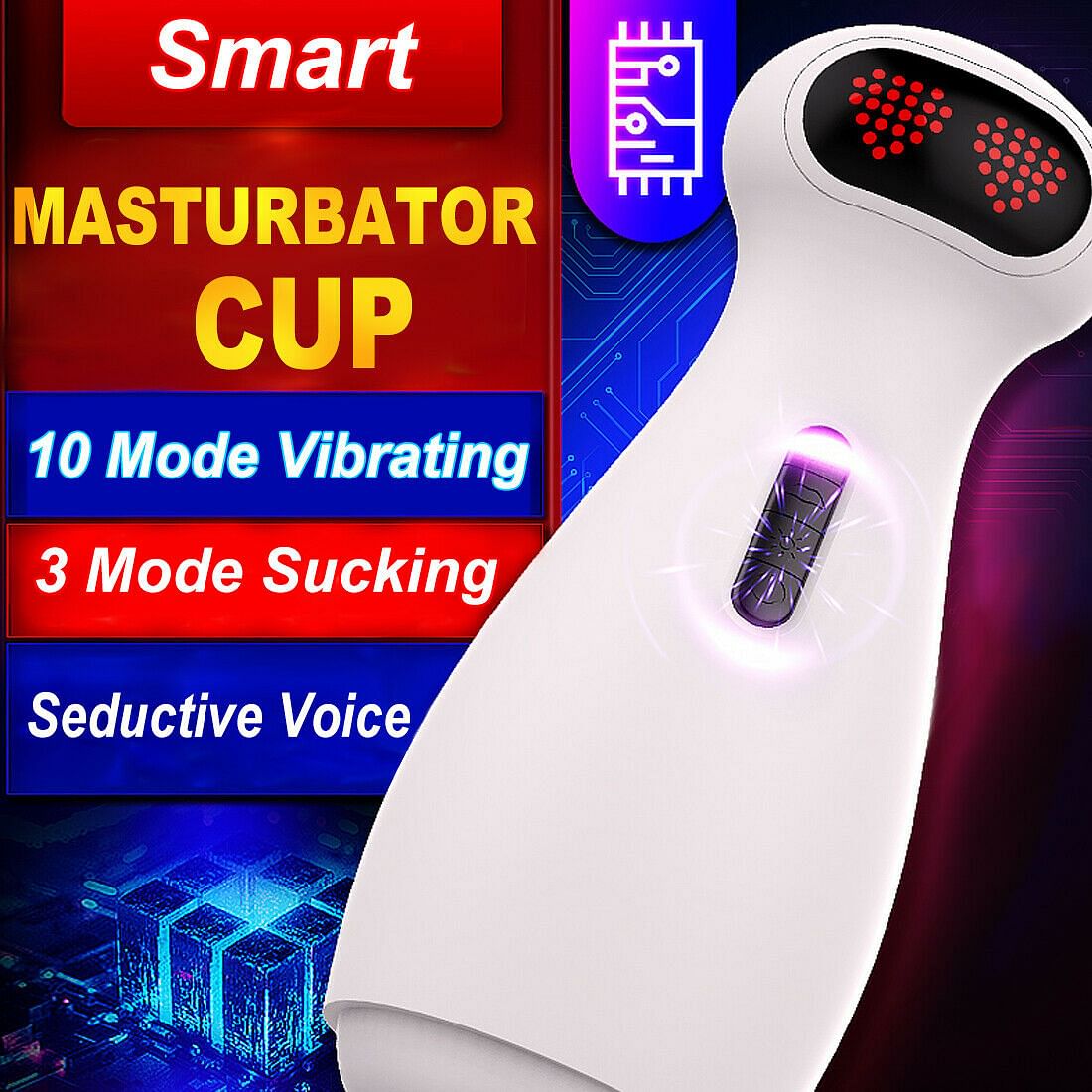 Powerful Clip Sucking Telescopic Masturbator Cup Vacuum Heating Sex Toy for Men - Yourlovelychoices