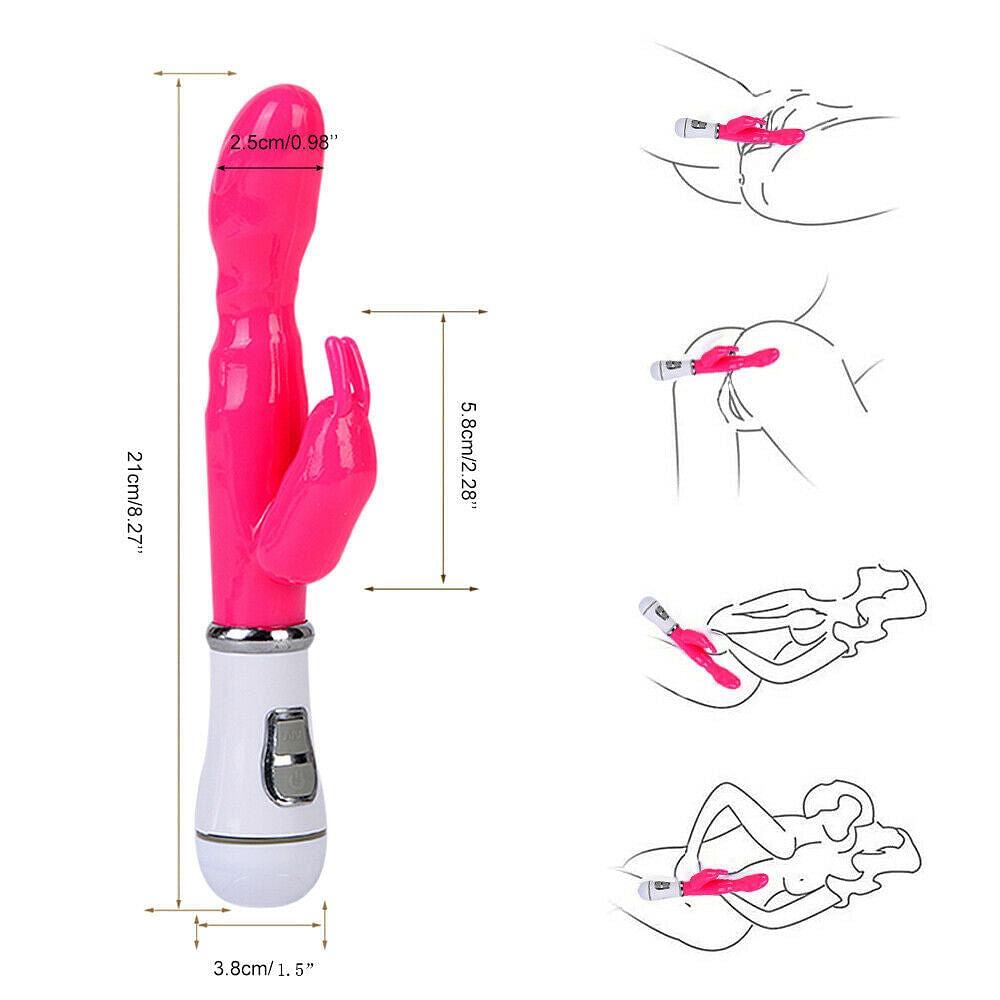 Vibrating G-spot Rabbit Vibrator Rechargeable Women Sex Toys Clitoral Stimulator - Yourlovelychoices