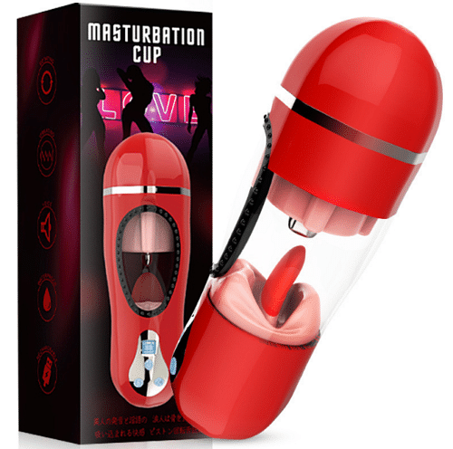 Automatic Tongue Orgasm Male Masturbator Cup Vibrator Blowjob Pussy Sex Toys Men - Yourlovelychoices