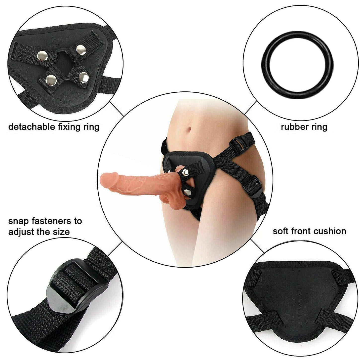 Hollow Solid Strap On Dildo Harness Vibrator Anal Plug Sex Toys for Male Couple - Yourlovelychoices