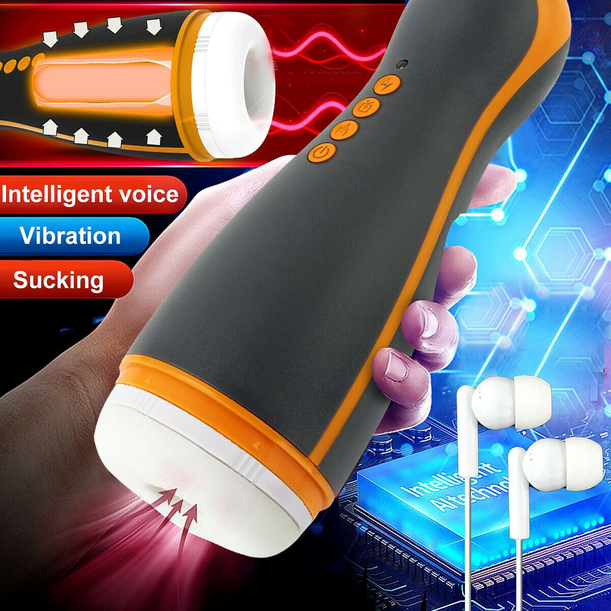 Automatic Sucking Clip Storker Masturbator Sex Toy For Men Vibrating Heating UK - Yourlovelychoices