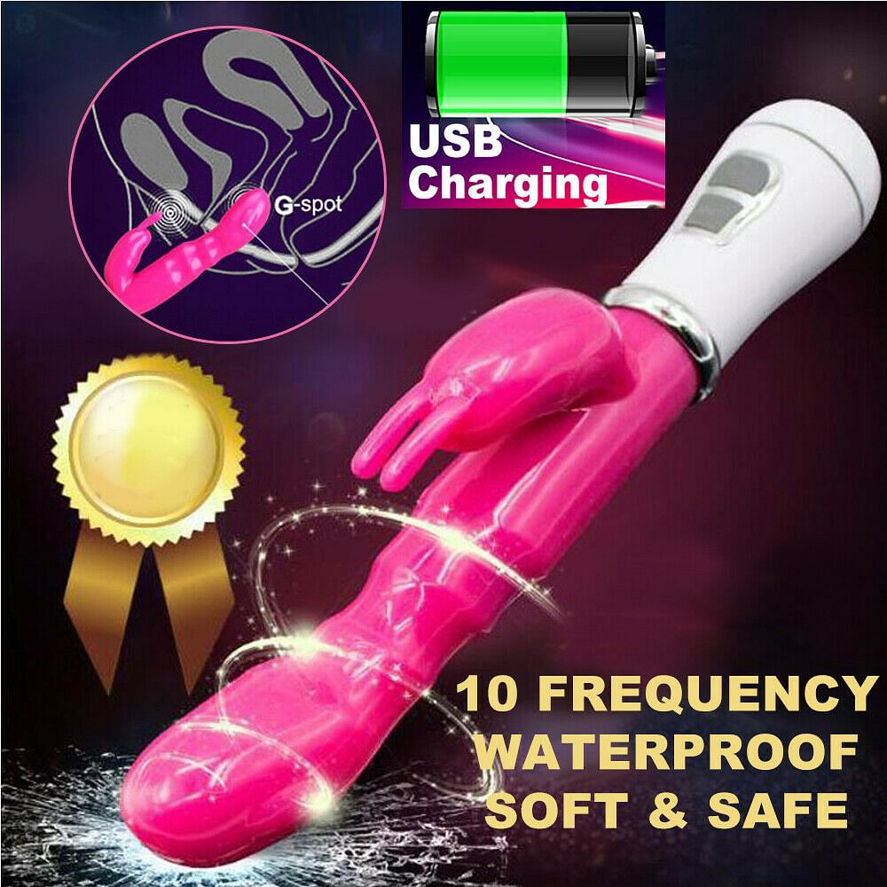 Vibrating G-spot Rabbit Vibrator Rechargeable Women Sex Toys Clitoral Stimulator - Yourlovelychoices