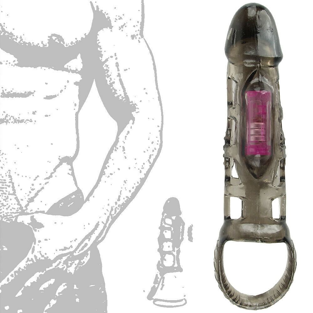 Longer Penis Sleeve Cock Ring G-Spot Vibrator Extender Adults Sex Toys Vibrating - Yourlovelychoices