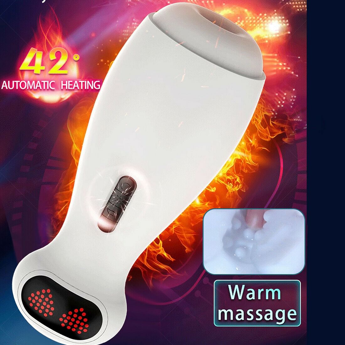 Powerful Clip Sucking Telescopic Masturbator Cup Vacuum Heating Sex Toy for Men - Yourlovelychoices