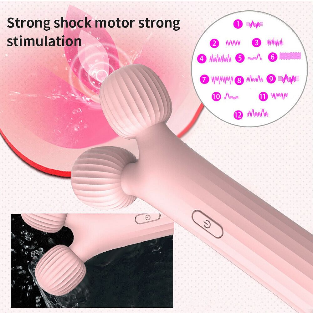 Magic Wand Vibrato Massager Bullet DoubleHead Vagina Clitoris Stimulator Sex Toy - Yourlovelychoices