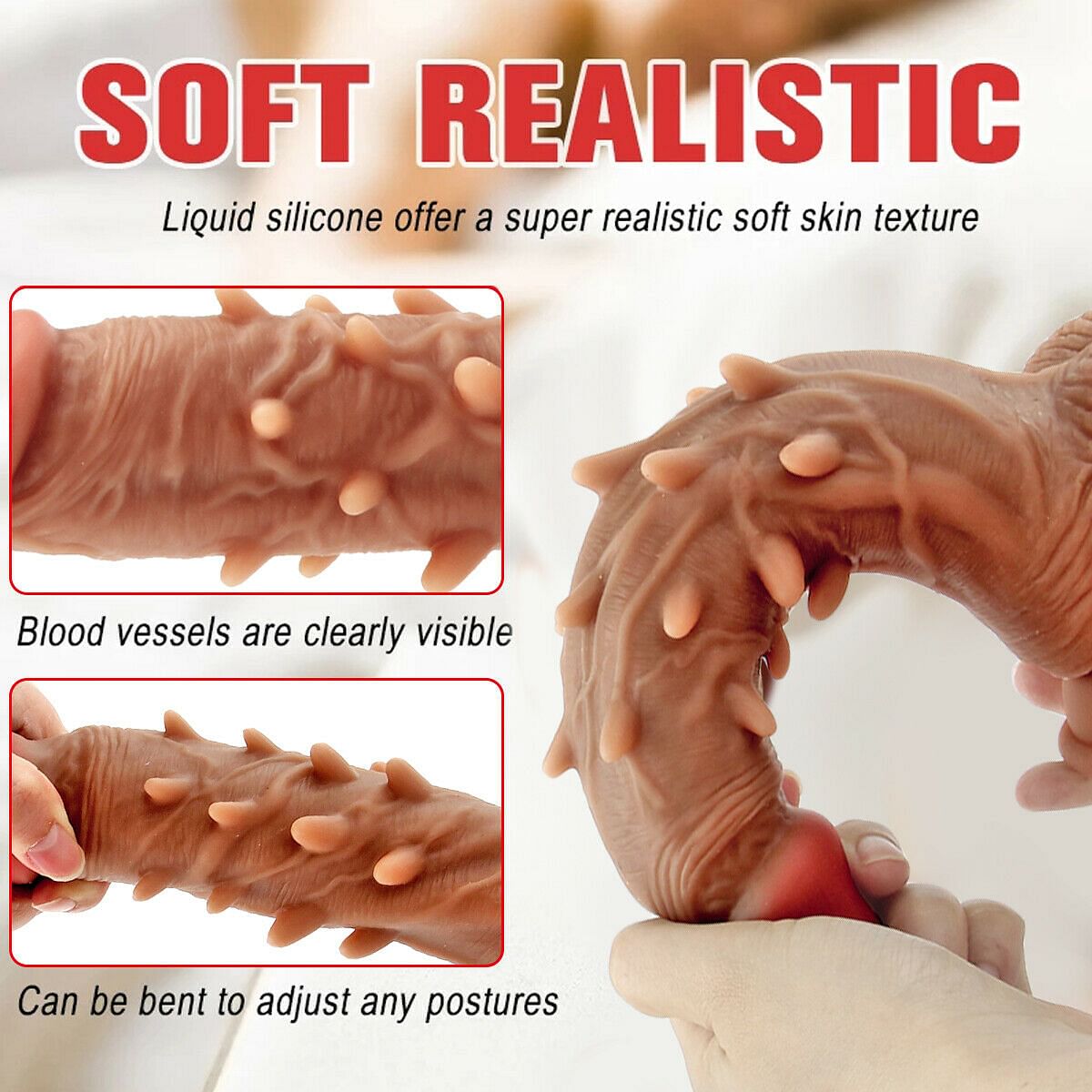 20cm Realistic Dildo Penis Masturbator Clitoral Stimulator For Female Sex Toy - Yourlovelychoices