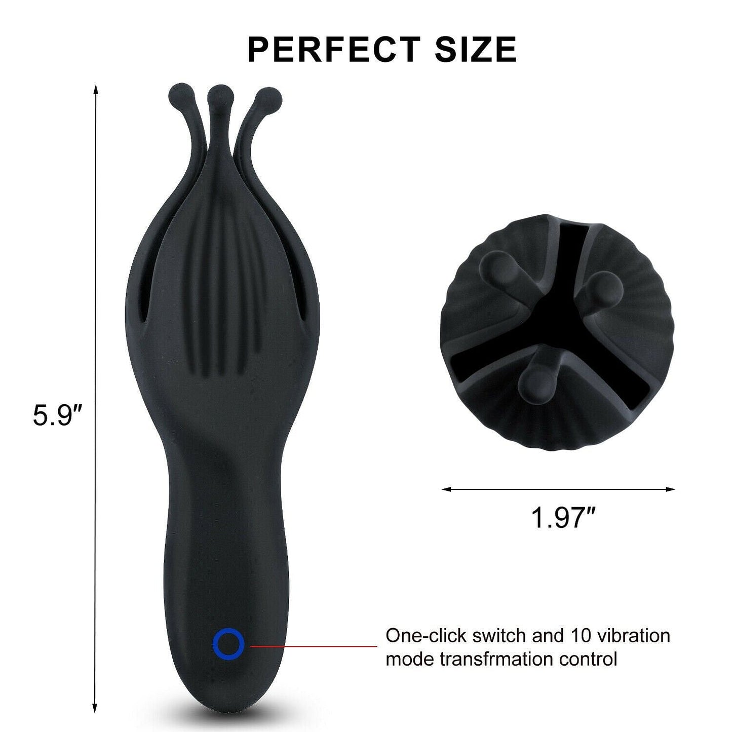 Vibrating Penis Head Massager Male Masturbator Cup Glans Vibrator Sex Toys Men - Yourlovelychoices