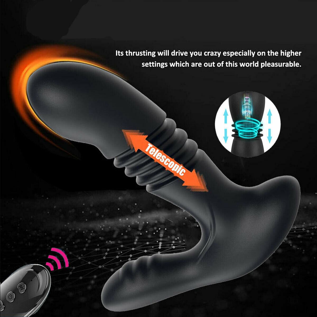 Strong Vibrating Thrusting Prostate Massager Vibrator Sex Toys Anal Butt Plug UK - Yourlovelychoices