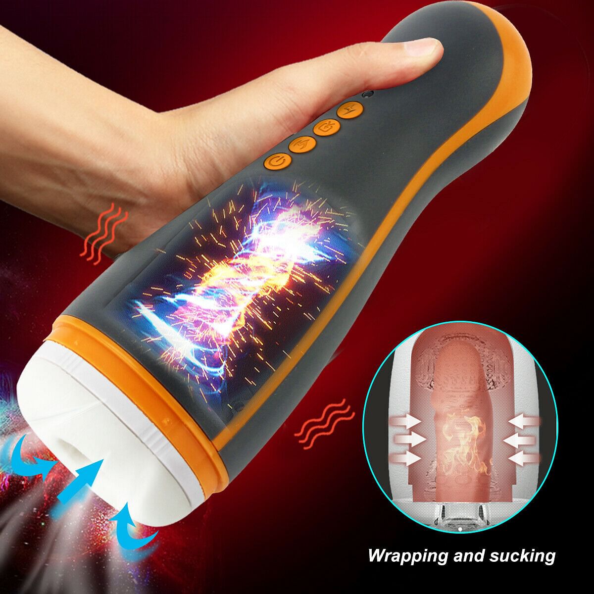 Automatic Sucking Clip Storker Masturbator Sex Toy For Men Vibrating Heating UK - Yourlovelychoices