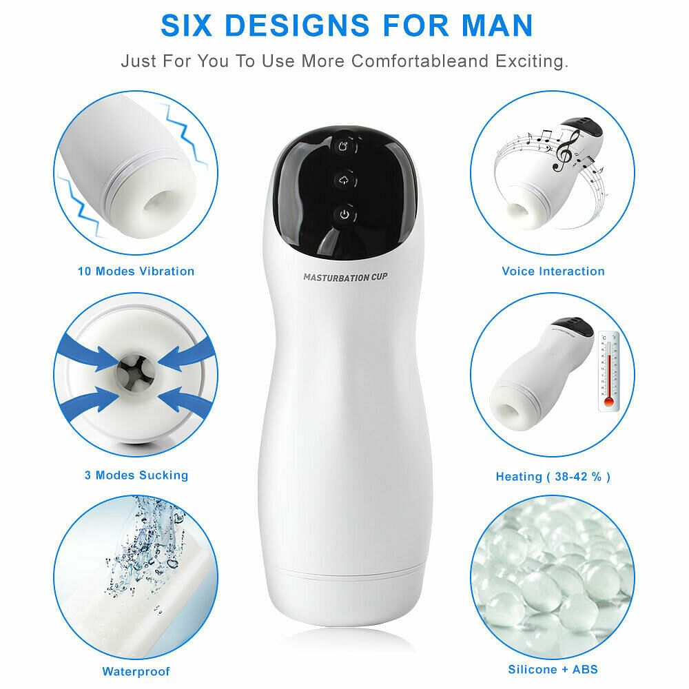 Automatic Male Masturbator Cup Sucking Clip Vibrating DelayTrainer Adult Sex Toy - Yourlovelychoices