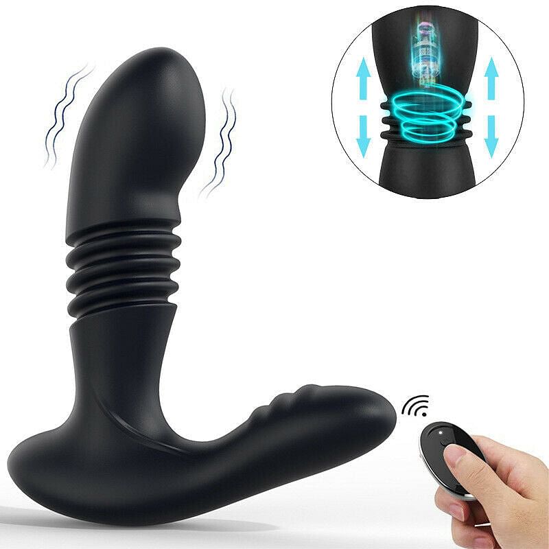 Strong Vibrating Thrusting Prostate Massager Vibrator Sex Toys Anal Butt Plug UK - Yourlovelychoices