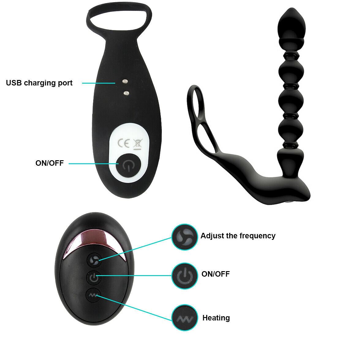 Vibrating Prostate Massager 10 Speed Anal Beads Dildo Vibrator Adults Sex Toys - Yourlovelychoices