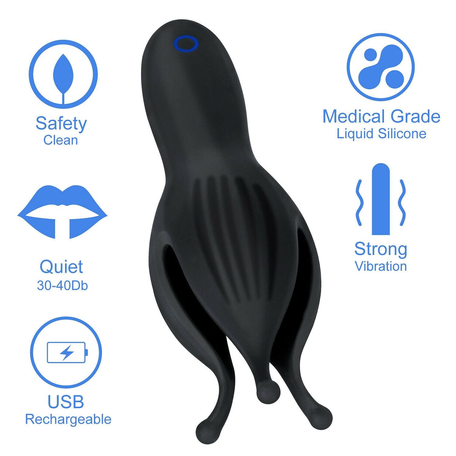 Vibrating Penis Head Massager Male Masturbator Cup Glans Vibrator Sex Toys Men - Yourlovelychoices