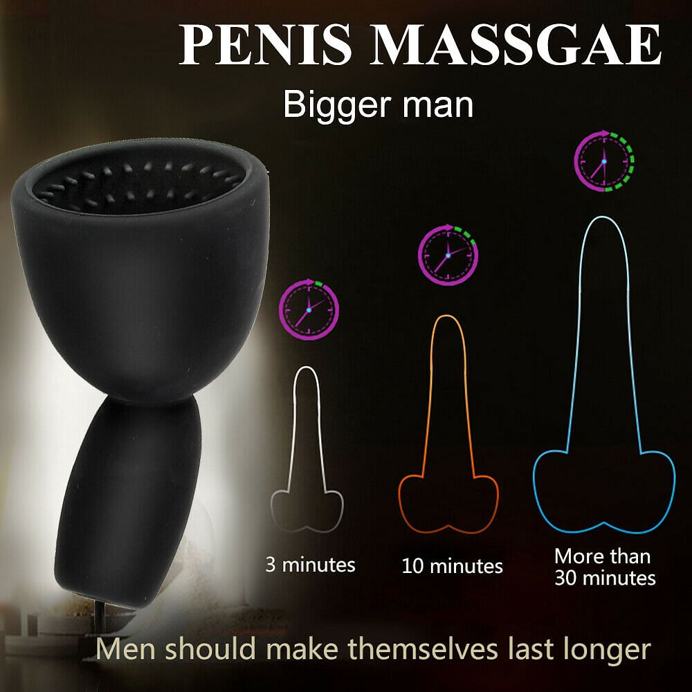 Powerful Vibrating Penis Cock Head Massager Male Masturbator Trainer Sex Toy - Yourlovelychoices