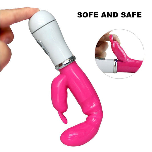 Vibrating G-spot Rabbit Vibrator Rechargeable Women Sex Toys Clitoral Stimulator - Yourlovelychoices