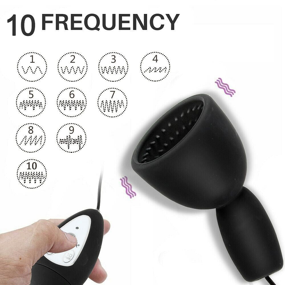 Powerful Vibrating Penis Cock Head Massager Male Masturbator Trainer Sex Toy - Yourlovelychoices