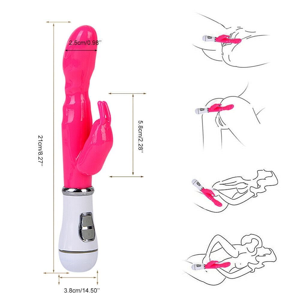 Vibrating G-spot Rabbit Vibrator Rechargeable Women Sex Toys Clitoral Stimulator - Yourlovelychoices