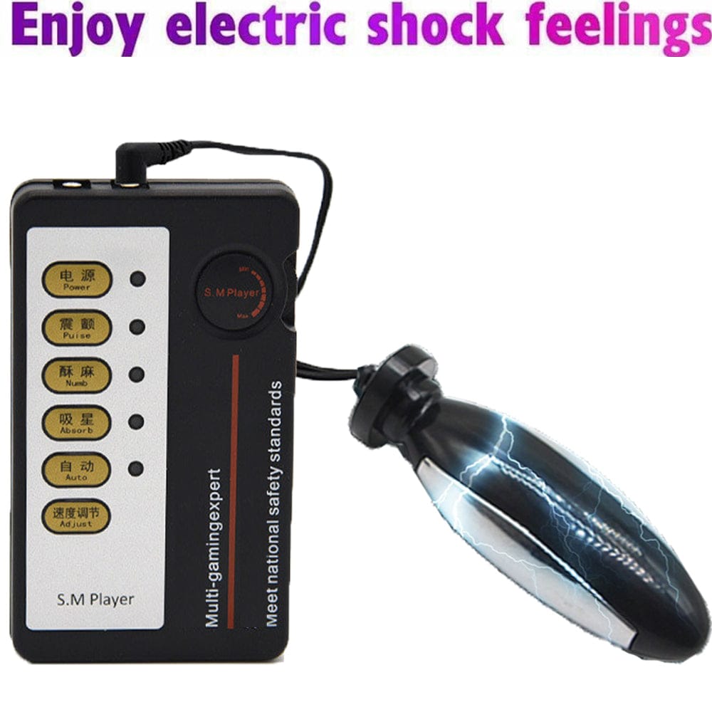 E-stim Shock Anal Plug Vibrator Butt Anus Sex Toys Electric Stimulation Massage - secretera