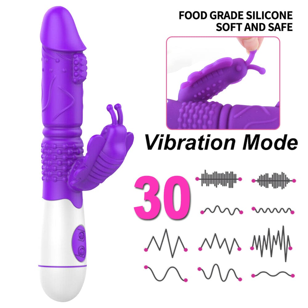 Stong Vibrating Rampant Rabbit Vibrator G Spot Clitoral Massger Dildo Sex Toys - secretera