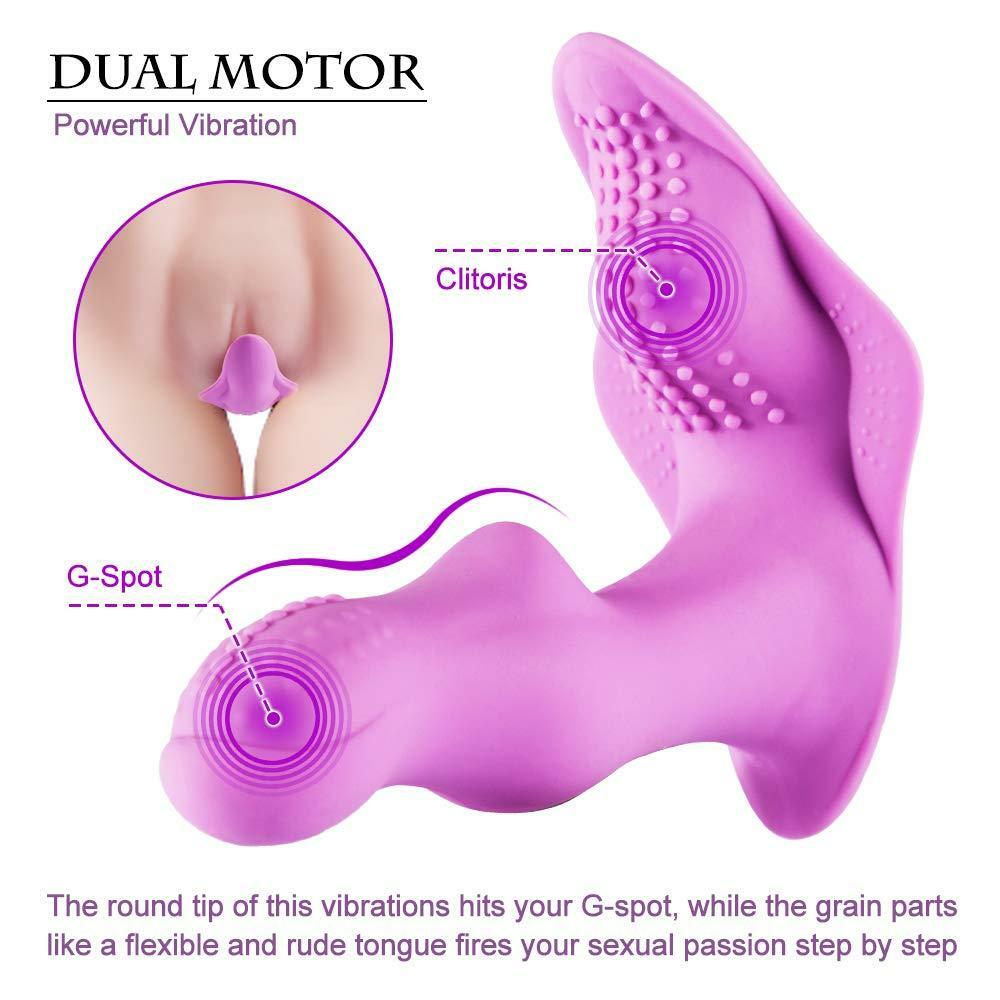 Wearable Wireless Remote Control Vibrator Dildo Butterfly Rechargeable Massager - Yourlovelychoices