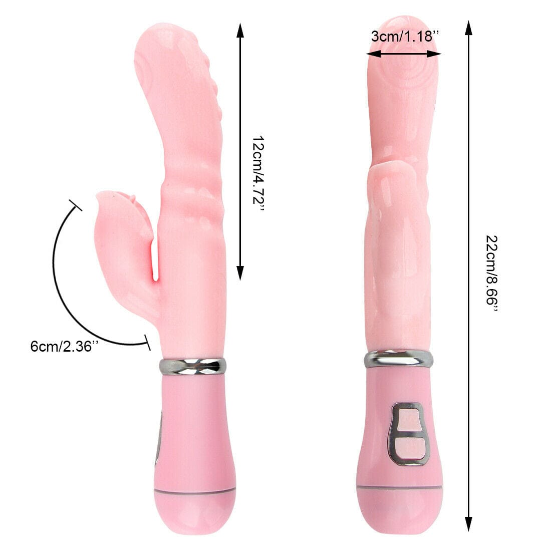 Wand Rabbit Vibrator Dildo Vagina Vibrating Masturbation 12 Speed Stimulator - secretera