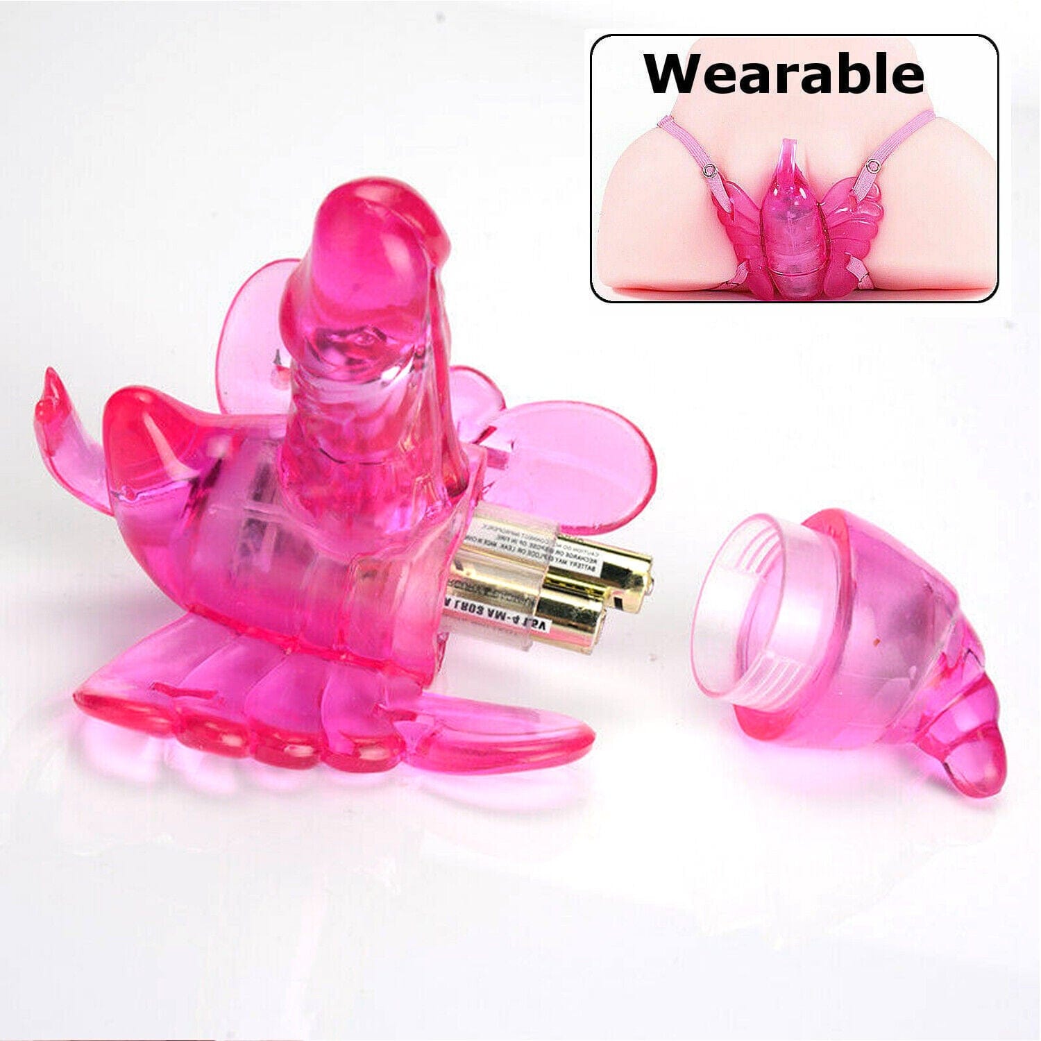 Wearable Butterfly Penis Vibrator Strap on Dildo Massager for Adult Sex Toys - secretera