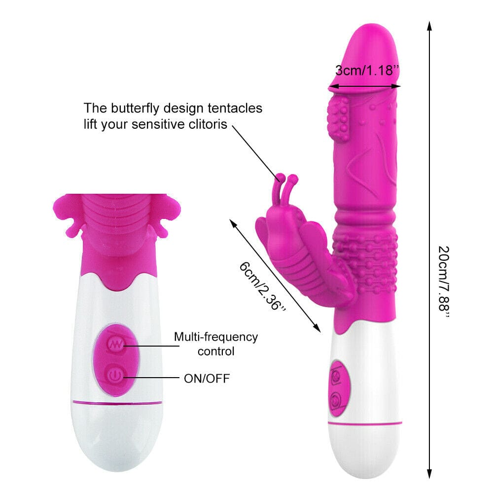 Stong Vibrating Rampant Rabbit Vibrator G Spot Clitoral Massger Dildo Sex Toys - secretera