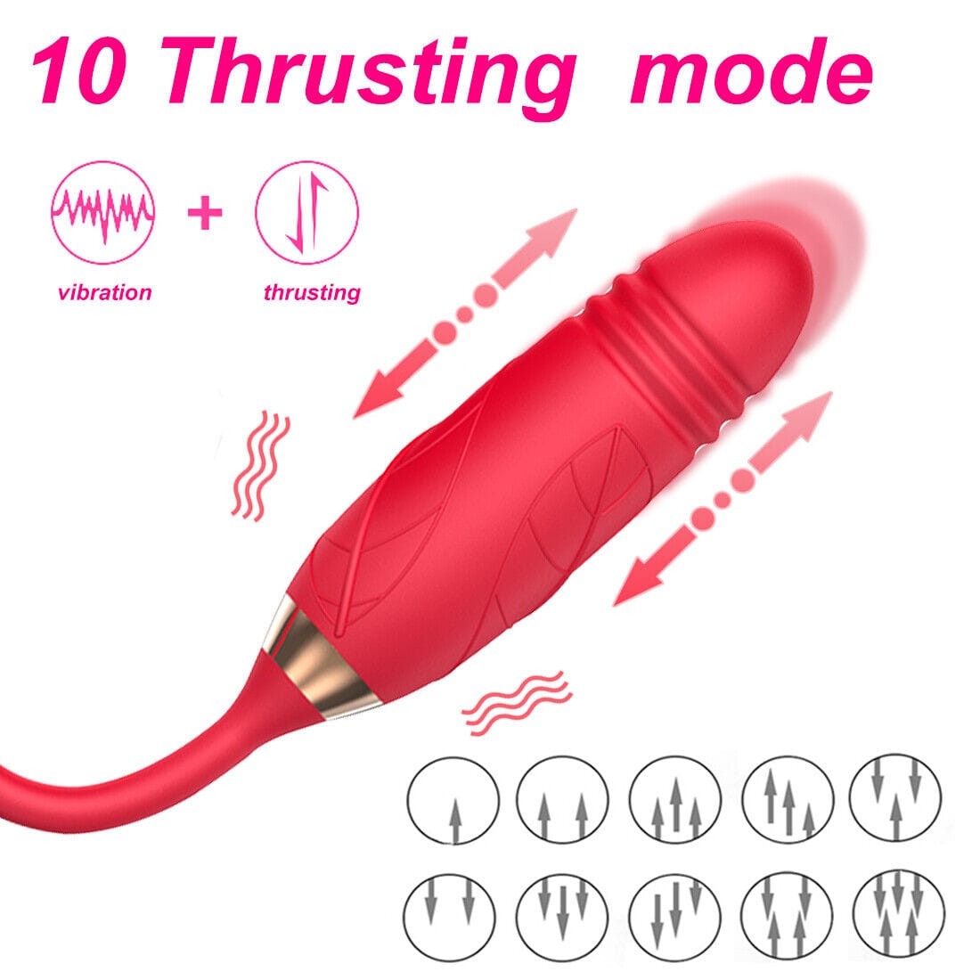 Telescopic Clit Pump Sucking Rose Vibrator G-Spot Dildo Adult Sex Toys for Women - secretera