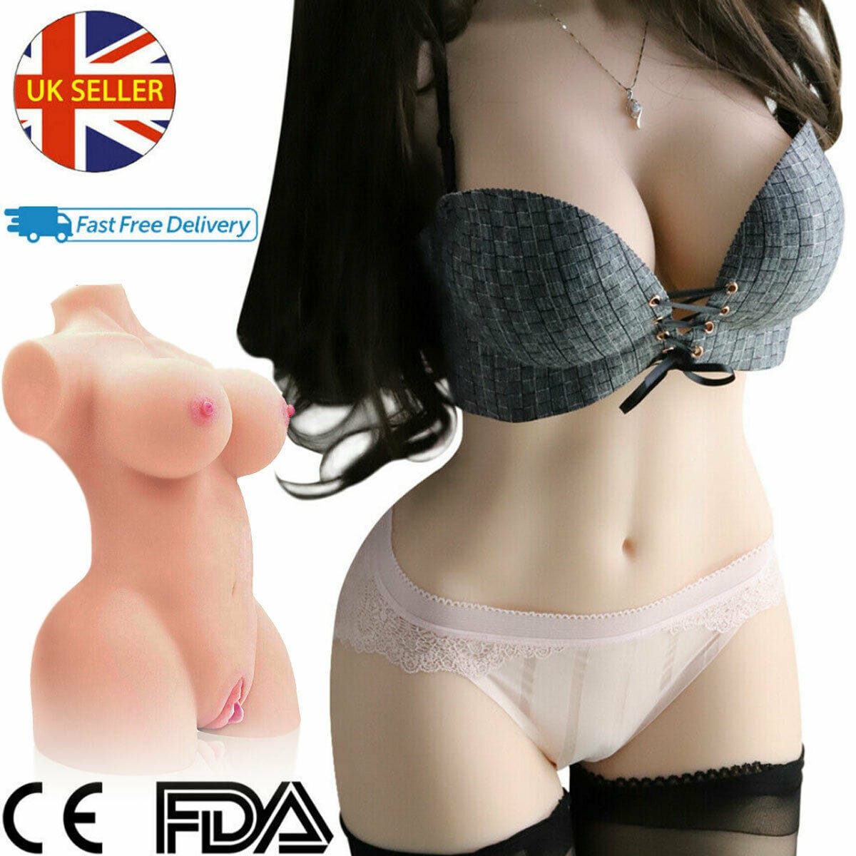 Premium Male Masturbator Realistic Vagina Anal Pussy Real Feel Love Doll Sex Toy - secretera