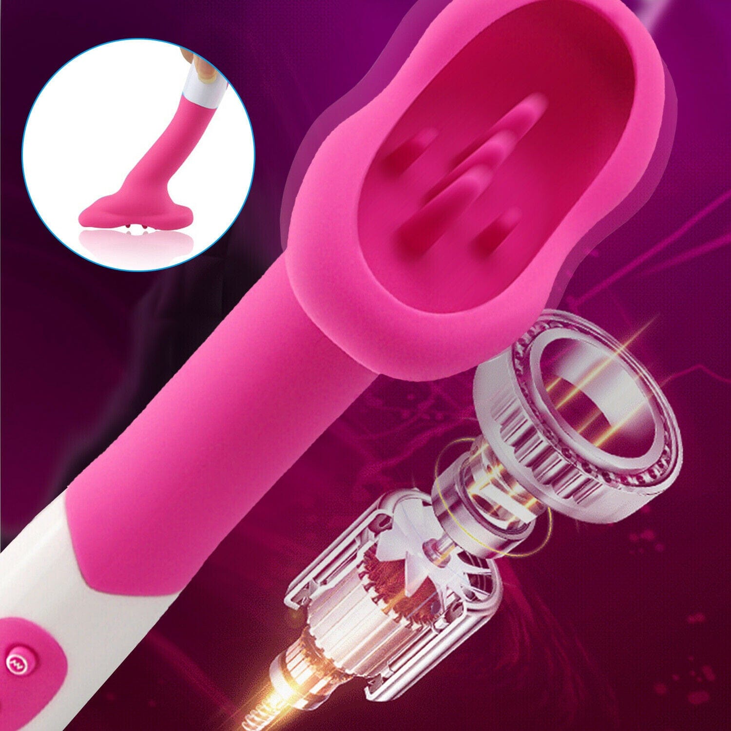 Vibrating G Spot Rabbit Vibrator Dildo Clit Stimulator Massage Sex Toys - secretera