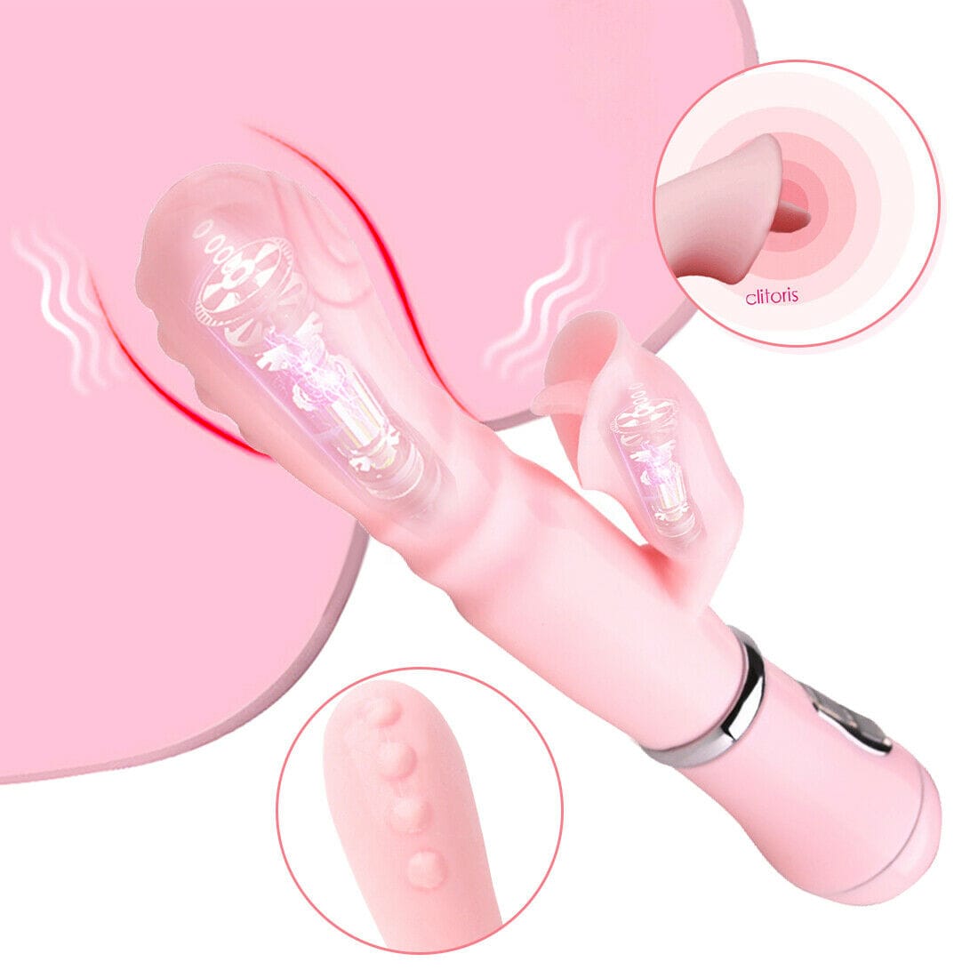 Wand Rabbit Vibrator Dildo Vagina Vibrating Masturbation 12 Speed Stimulator - secretera