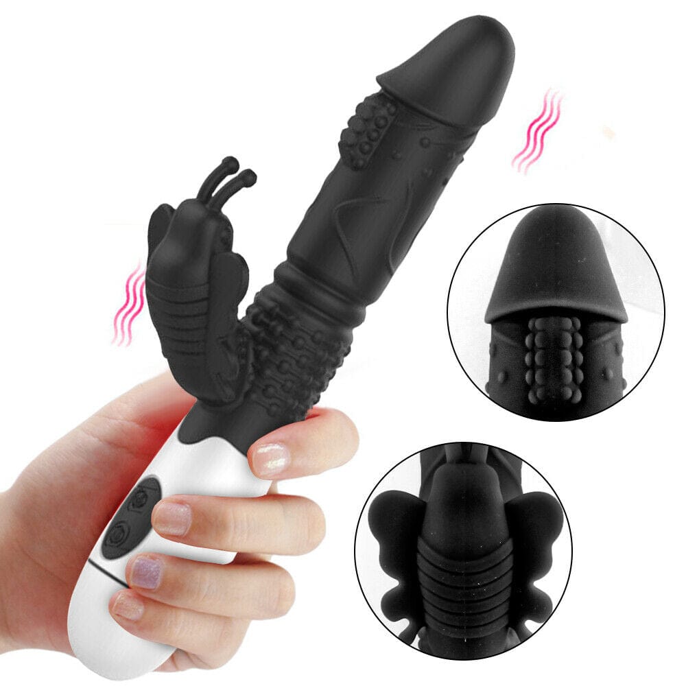 Stong Vibrating Rampant Rabbit Vibrator G Spot Clitoral Massger Dildo Sex Toys - secretera