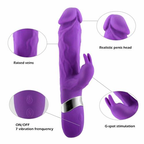 Vibrator Sex Toys Thrusting Powerful G Point Skin Friendly Rampant Rabbit Rechargeable - yourlovelychoices